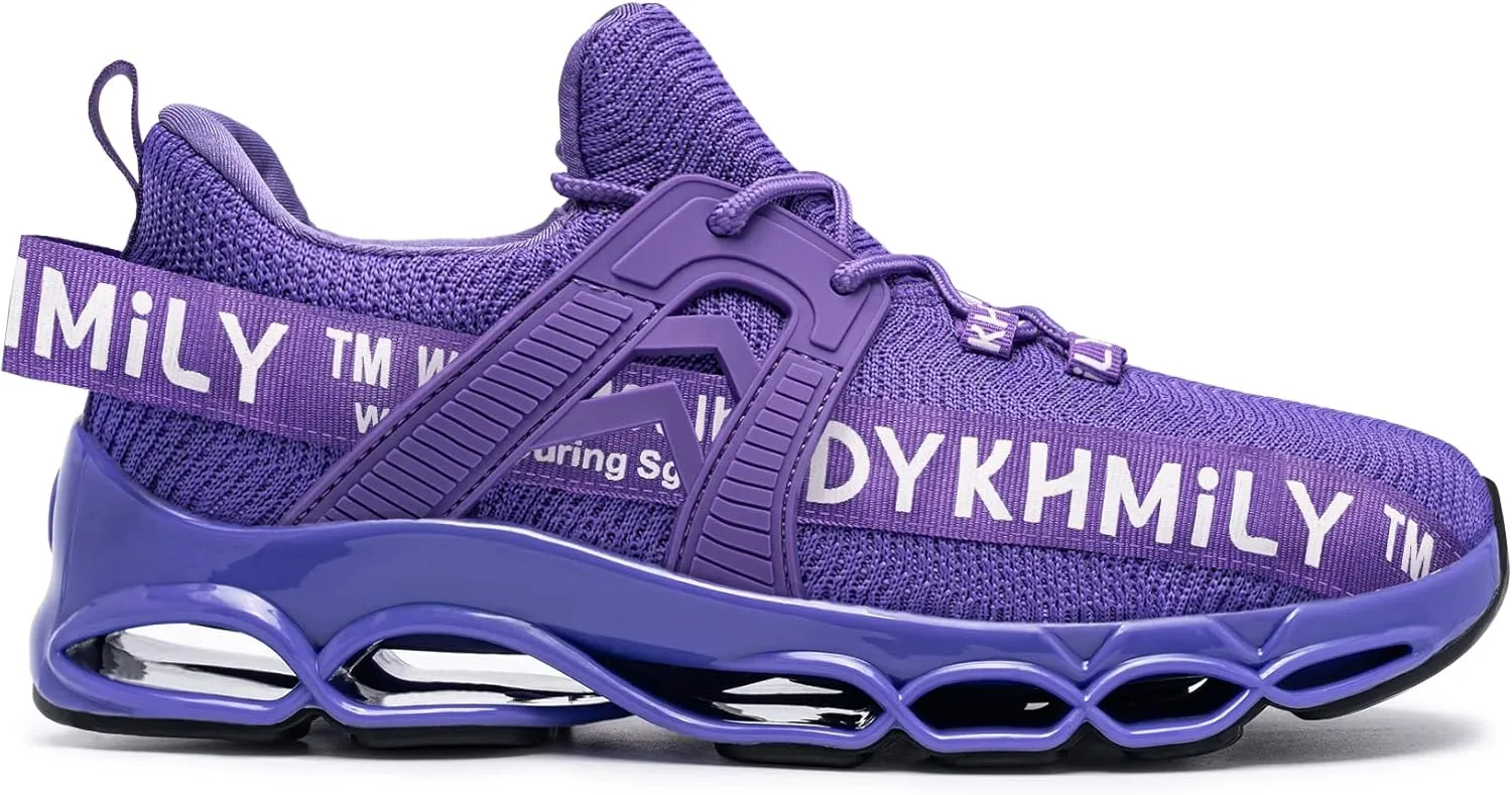DYKHMATE Steel Toe Wide Shoes for Men Women Lightweight Safety Sneakers Fashion Work Shoes Comfortable Breathable Safety Toe Slip on Tennis Shoes
