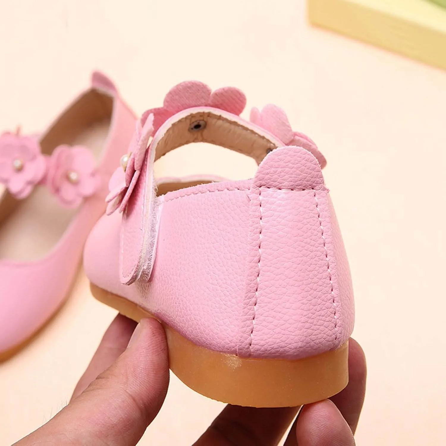 Flower Girl Shoes Cute Fashion Hollow Formal Shoes Soft Bottom Non-Slip Small Leather Shoes Princess Shoes, 5