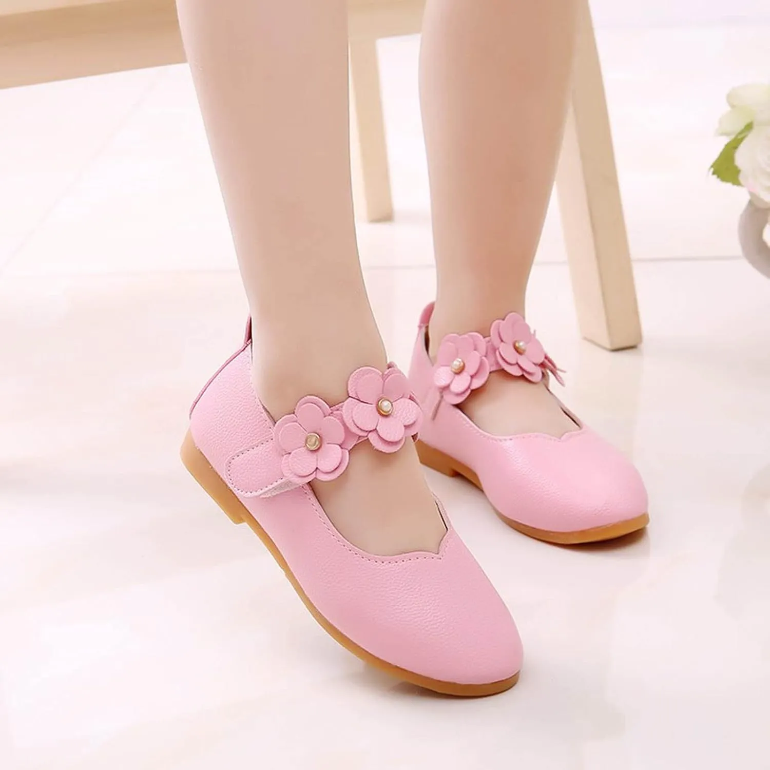 Flower Girl Shoes Cute Fashion Hollow Formal Shoes Soft Bottom Non-Slip Small Leather Shoes Princess Shoes, 5