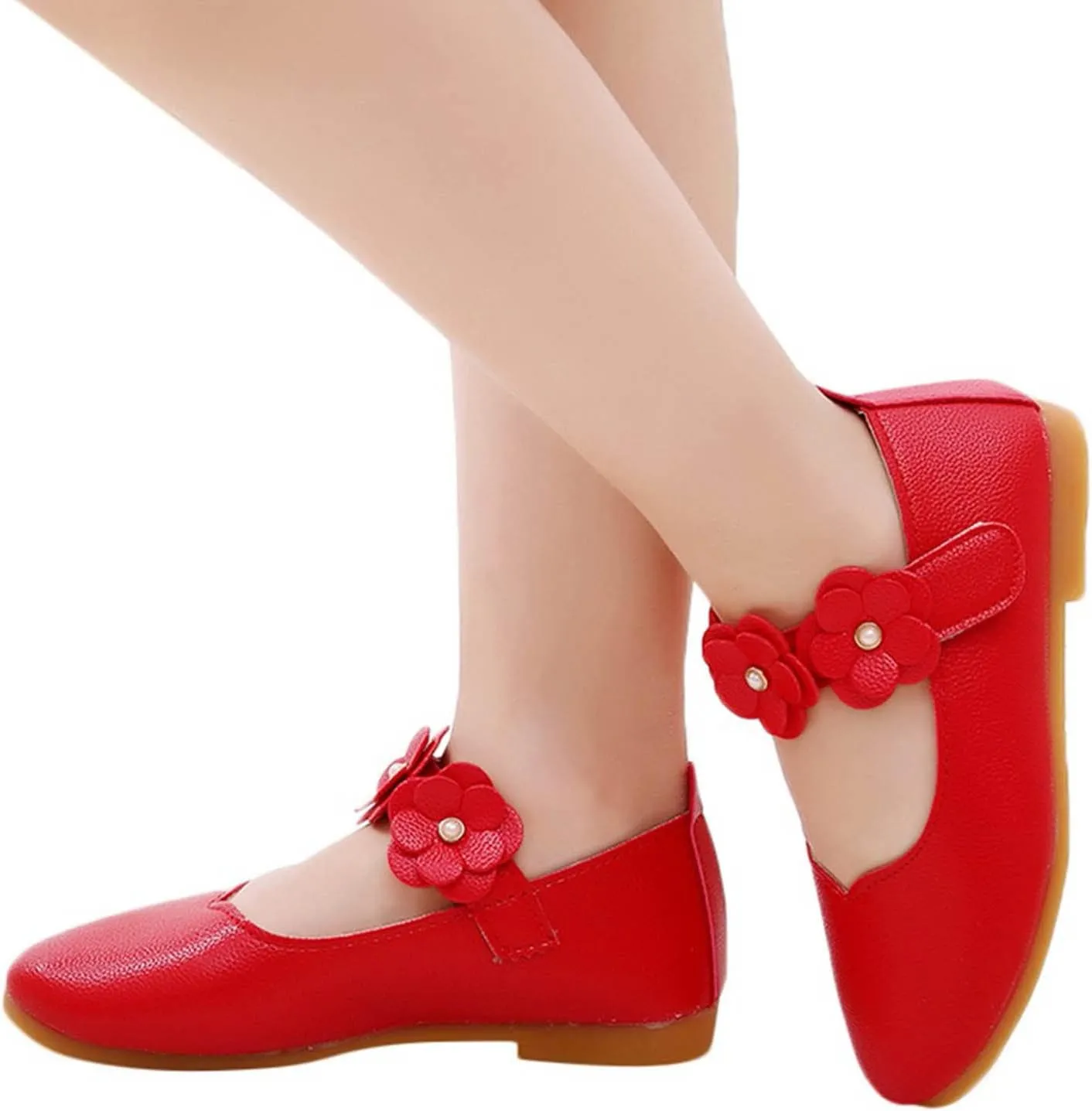 Flower Girl Shoes Cute Fashion Hollow Formal Shoes Soft Bottom Non-Slip Small Leather Shoes Princess Shoes, 5
