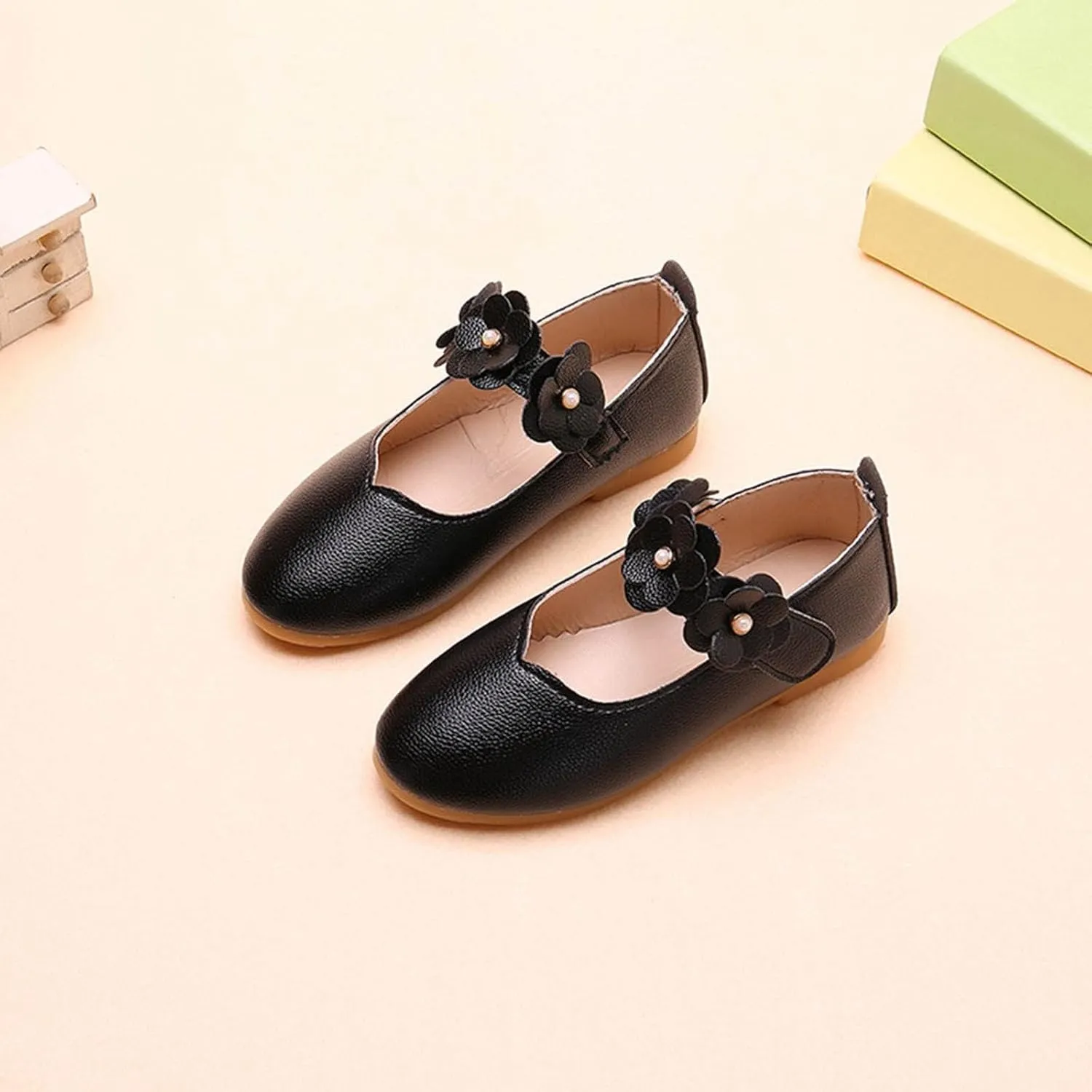Flower Girl Shoes Cute Fashion Hollow Formal Shoes Soft Bottom Non-Slip Small Leather Shoes Princess Shoes, 5