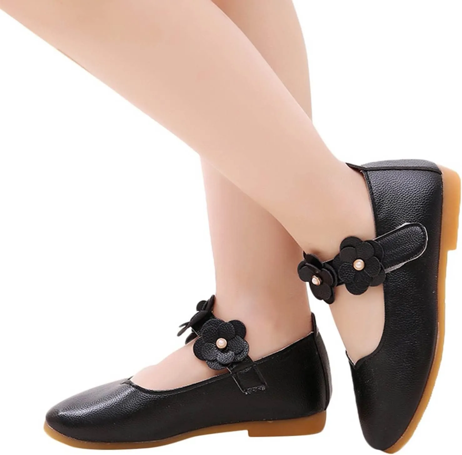 Flower Girl Shoes Cute Fashion Hollow Formal Shoes Soft Bottom Non-Slip Small Leather Shoes Princess Shoes, 5