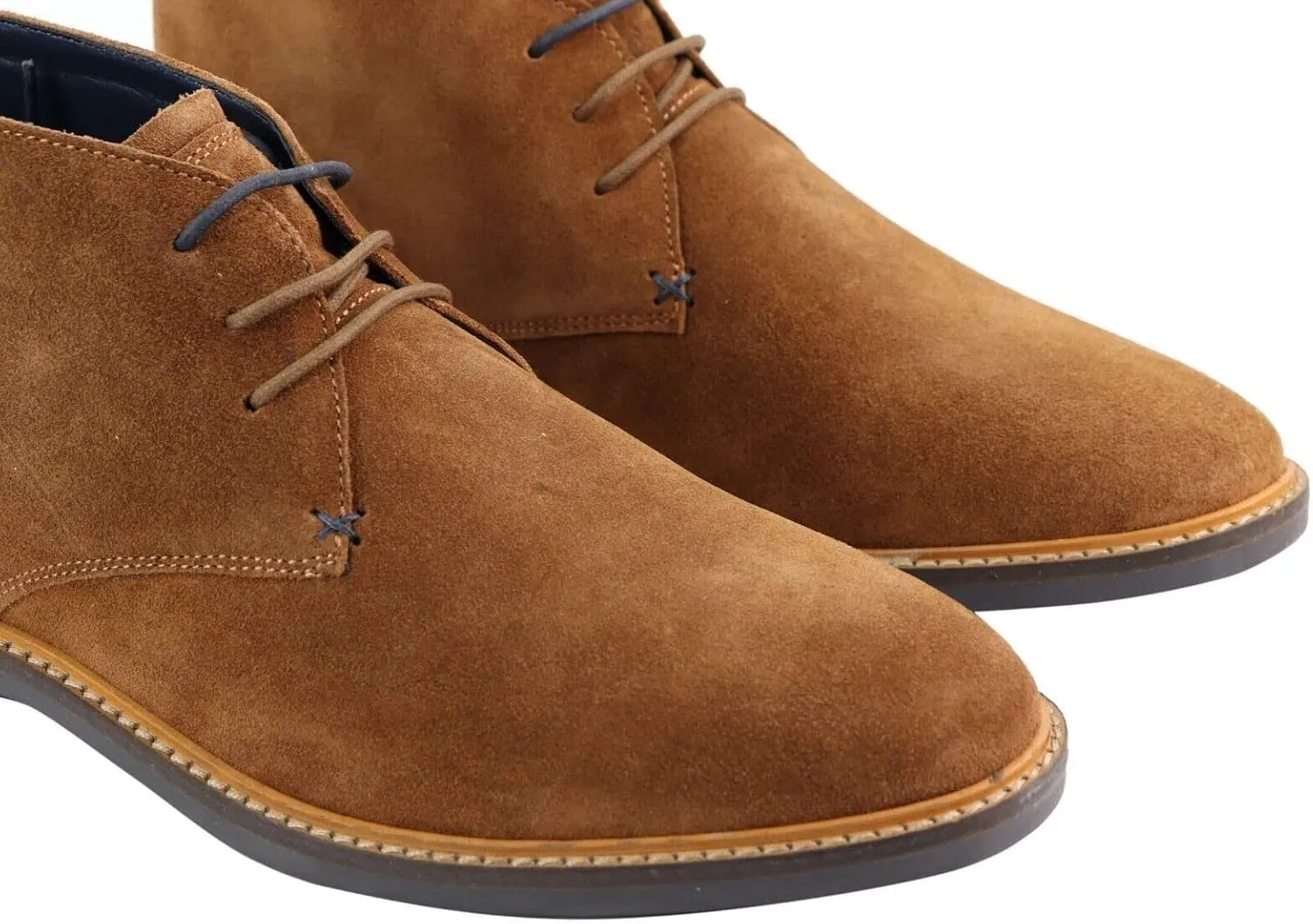 Mens Burgundy Suede Classic Retro Formal Laced Ankle Vintage Desert Chukka Boots