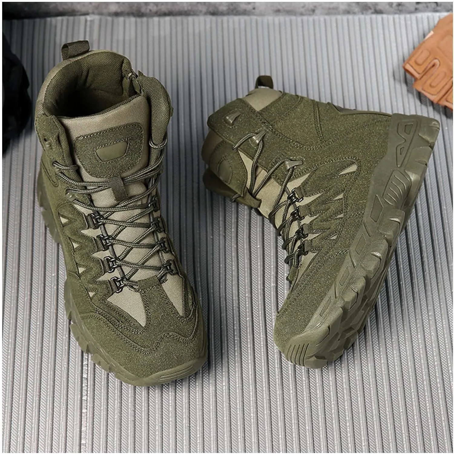 Men's Military Tactical Boots Suede Leather Army Motorcycle Combat Boots