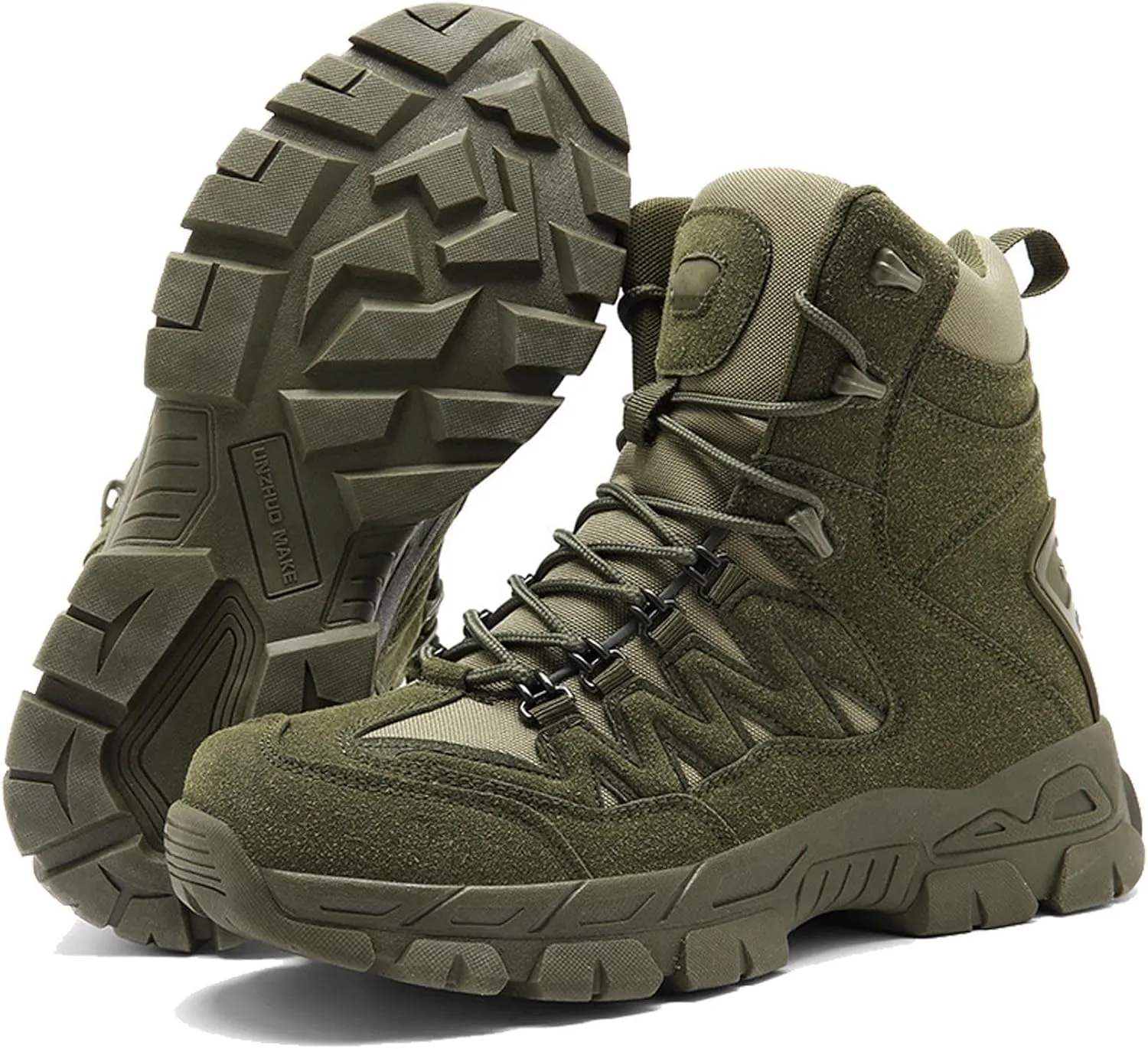 Men's Military Tactical Boots Suede Leather Army Motorcycle Combat Boots