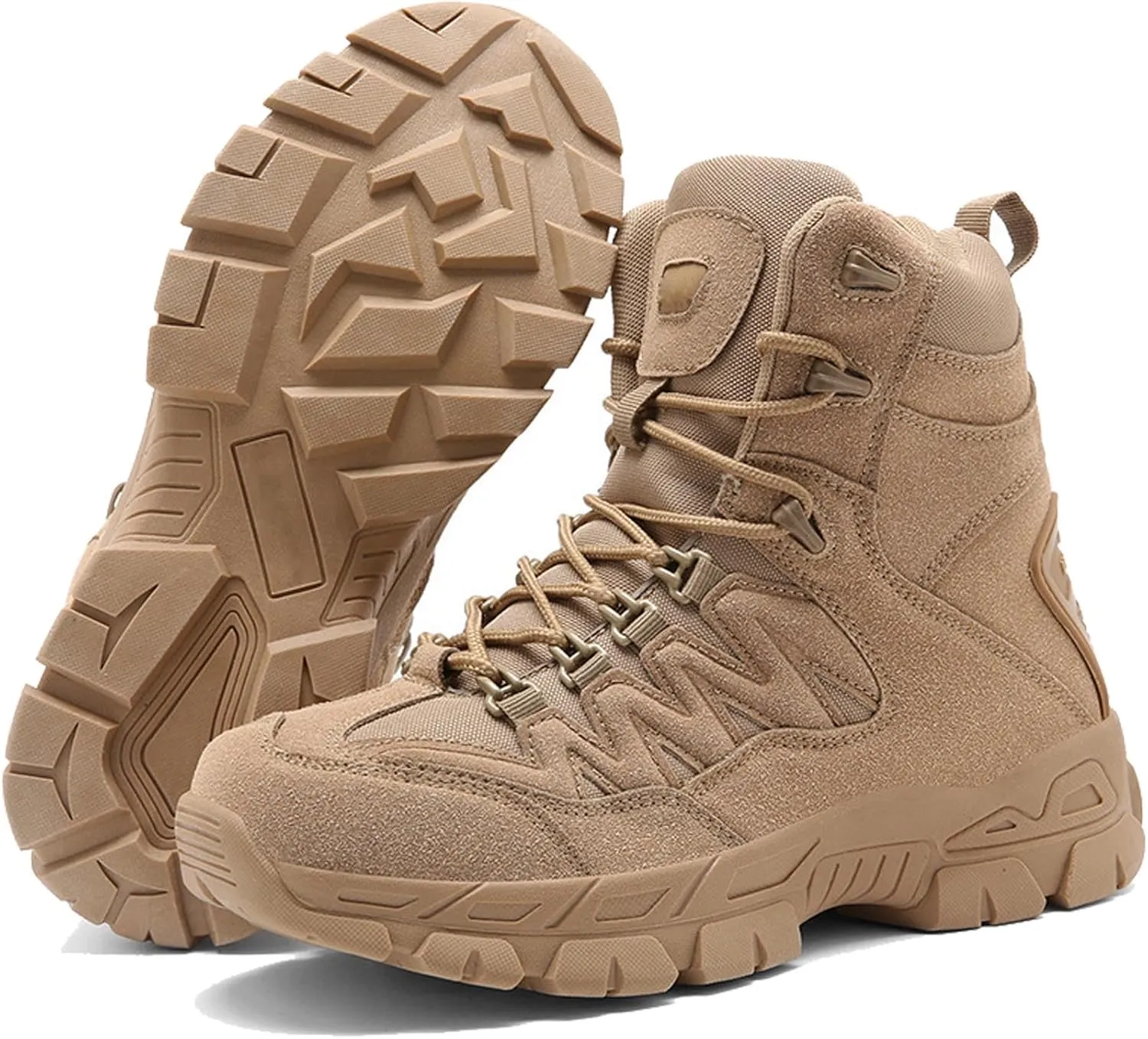 Men's Military Tactical Boots Suede Leather Army Motorcycle Combat Boots