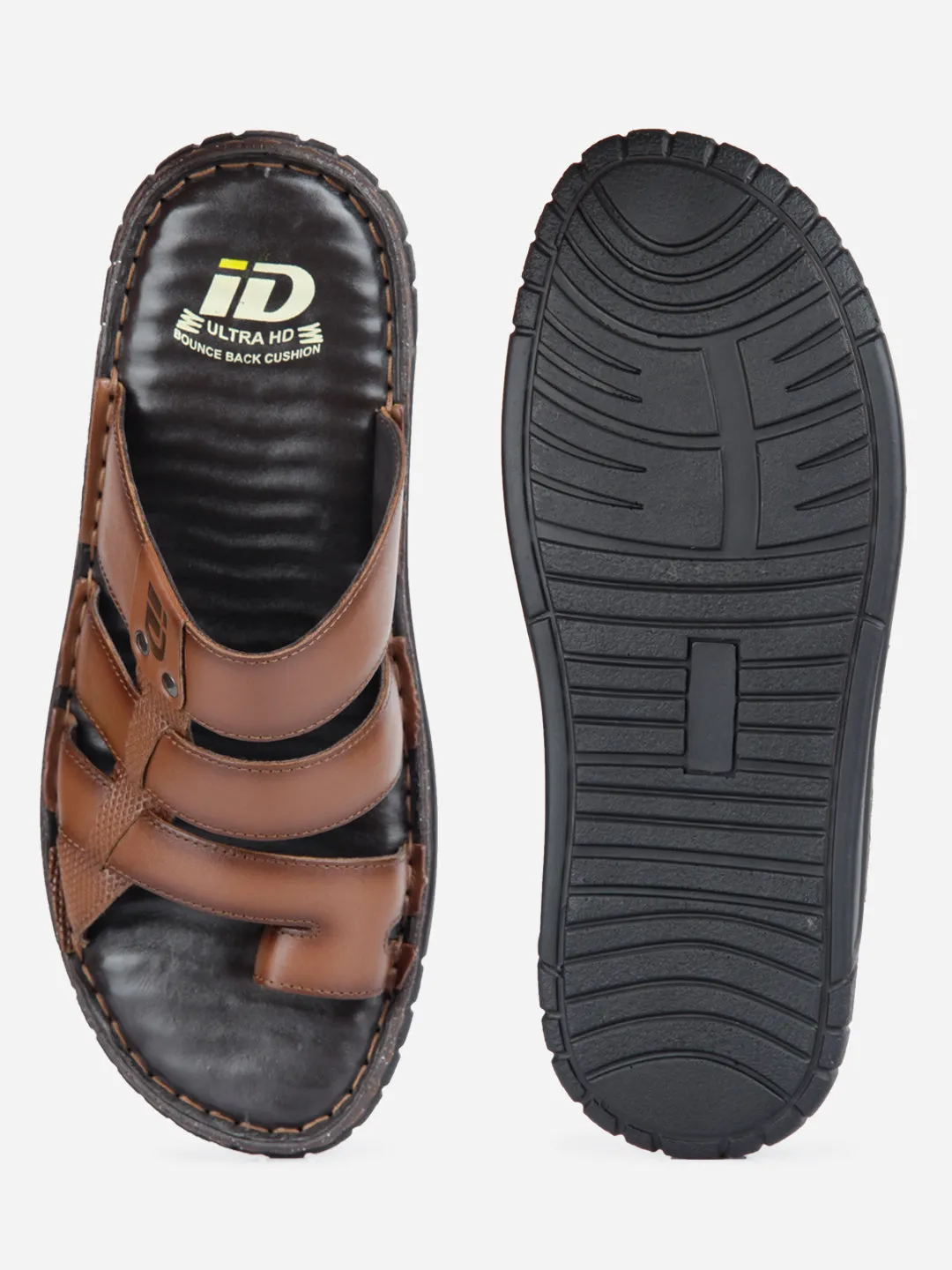 Men's Tan Slip On Sandal (ID4132)