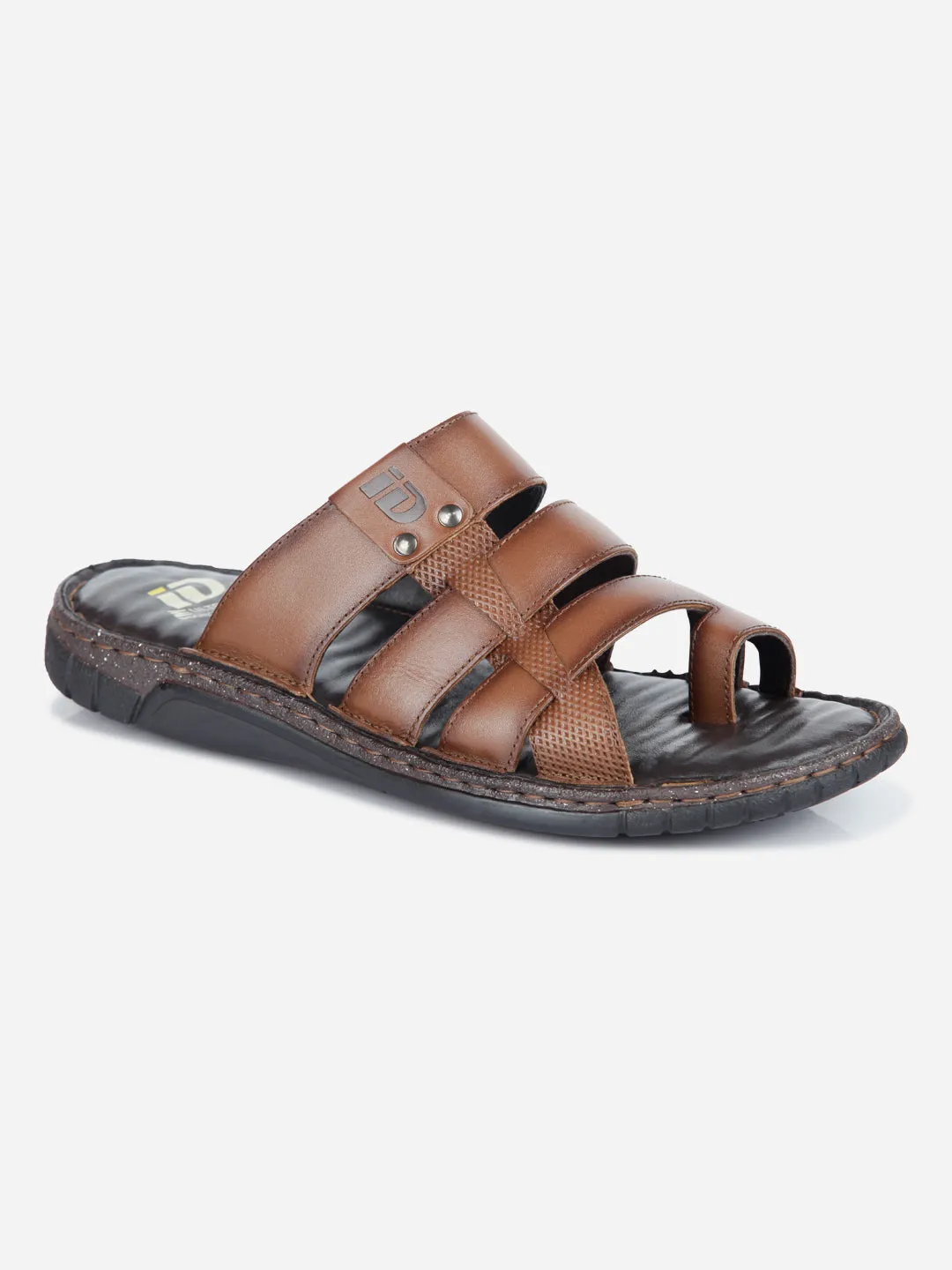 Men's Tan Slip On Sandal (ID4132)