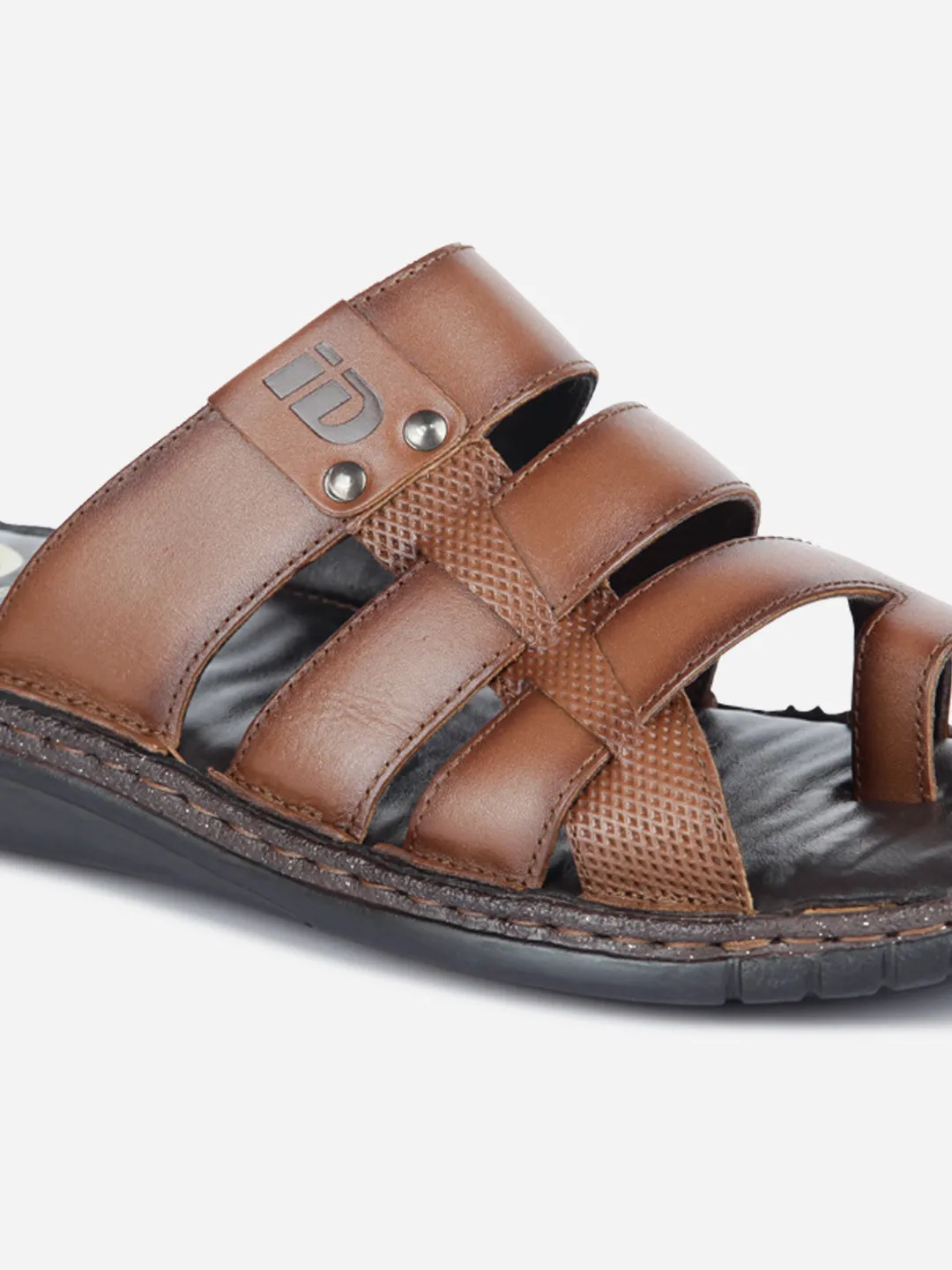 Men's Tan Slip On Sandal (ID4132)