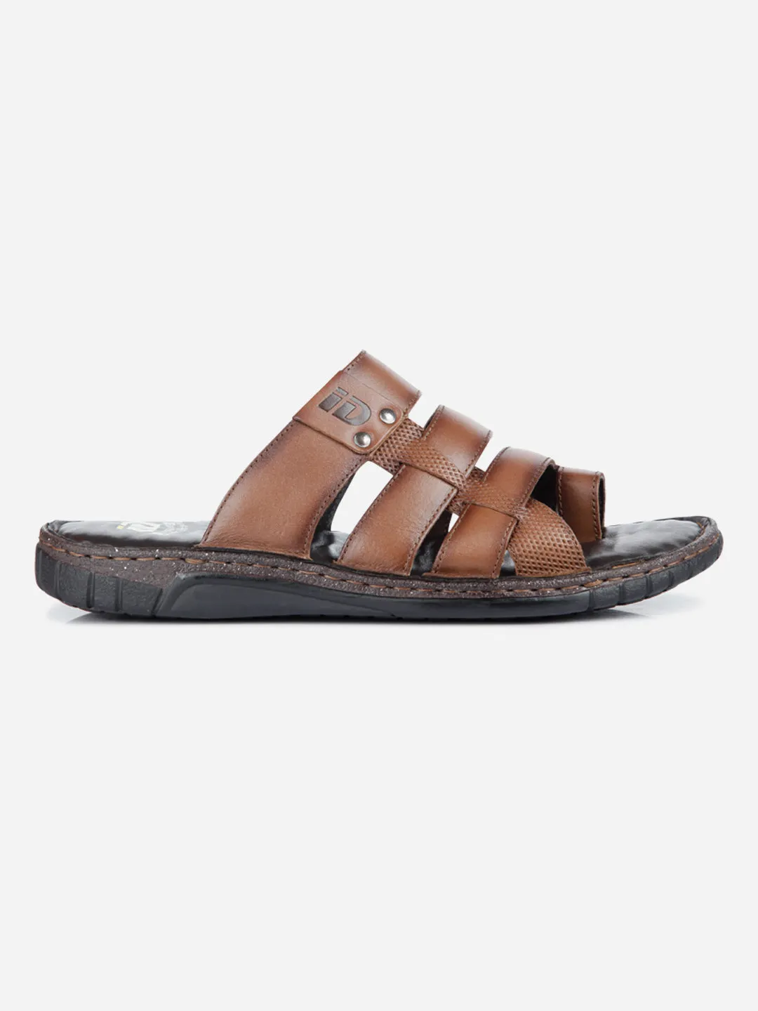 Men's Tan Slip On Sandal (ID4132)