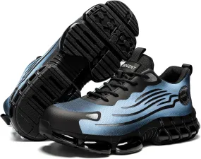 Steel Toe Shoes for Men Women Composite Toe Work Sneakers Indestructible Safety Tennis Shoes Lightweight Breathable Construction Sneakers Puncture Proof Air Cushion Ergonomic Design