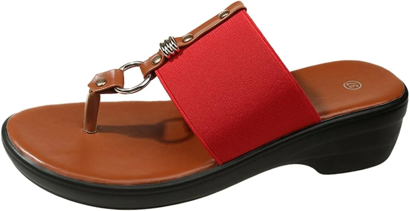 Women's Sandals Fashion Thong Sandal Summer Dress Platform Sandals Rhinestone Flip Flops Slippers Beach Walking Shoes2