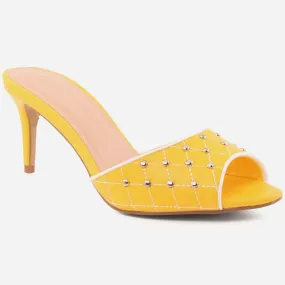 Womwn "DANNII" Pearl Slip On Sandals